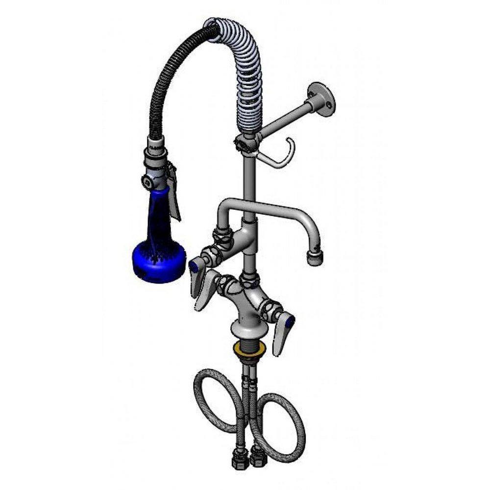 Mini-PRU: B-0113 Style w/ B-0108, Swivel, 8" Swing Nozzle, Ceramas, Lever Handles, Bracket 