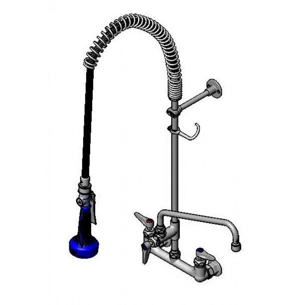 Pre-Rinse: 8" Wall Mount, Ceramas, ADF 12" Nozzle, 2.2 GPM VR Aerator, B-0108 & Swivel 