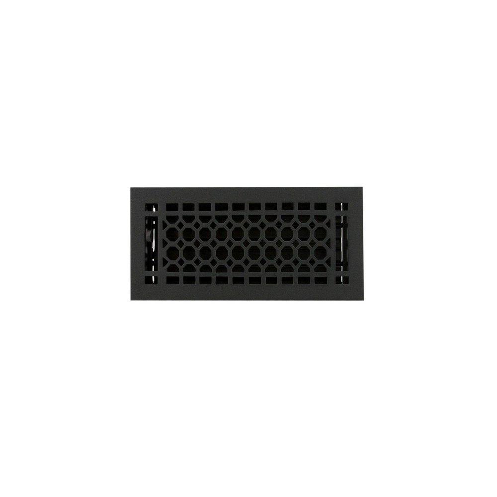 Signature Hardware Black 10 in. Floor Register in Black Cast Iron 