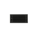 4 x 10 in. Cast Iron Floor Register in Black