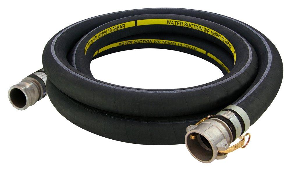 Abbott Rubber Co Inc Black 20 ft. EPDM Suction Hose in Black 