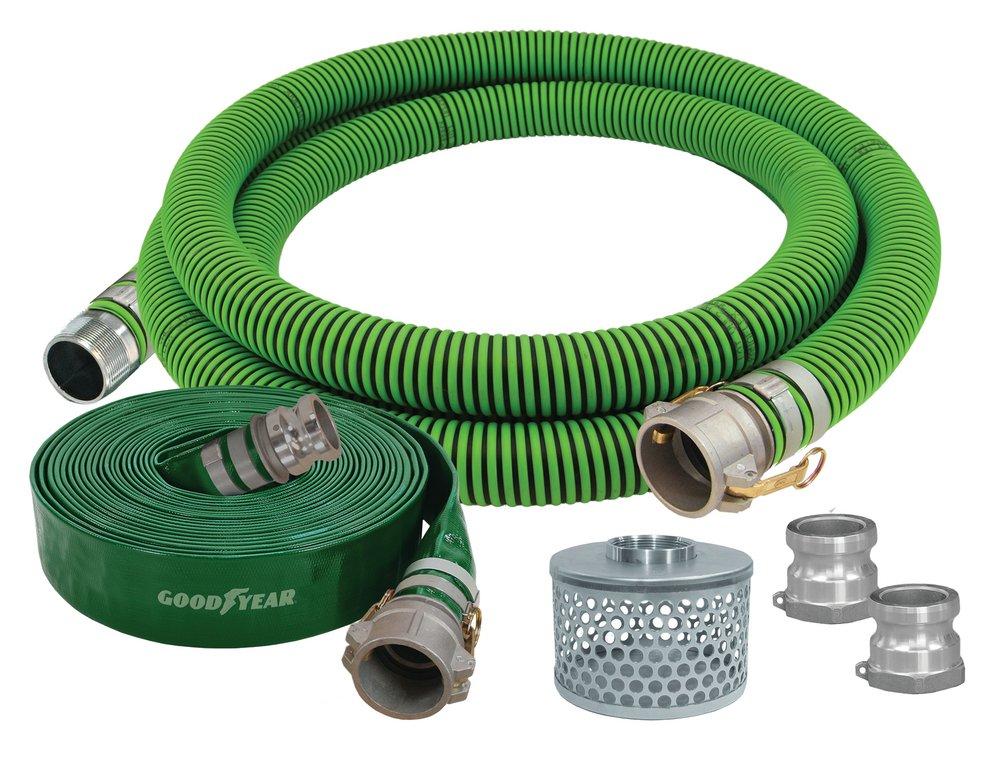 Abbott Rubber Co Inc Green 50 ft. Plastic and Steel Hose Kit 