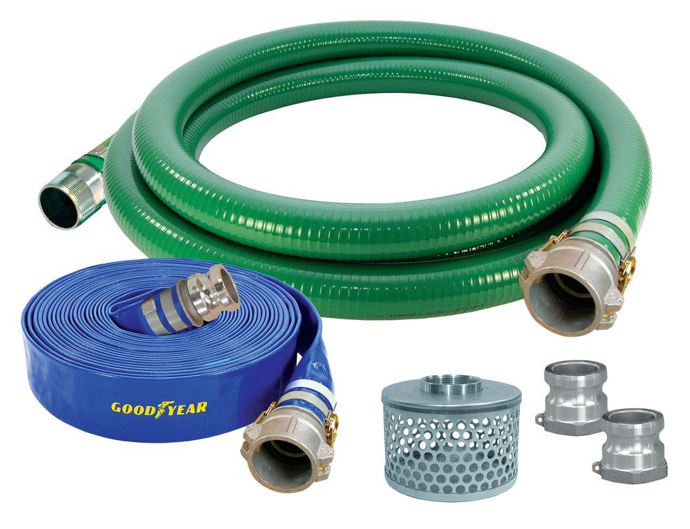 Abbott Rubber Co Inc Green 50 ft. Aluminum, Plastic and Steel Hose Kit 