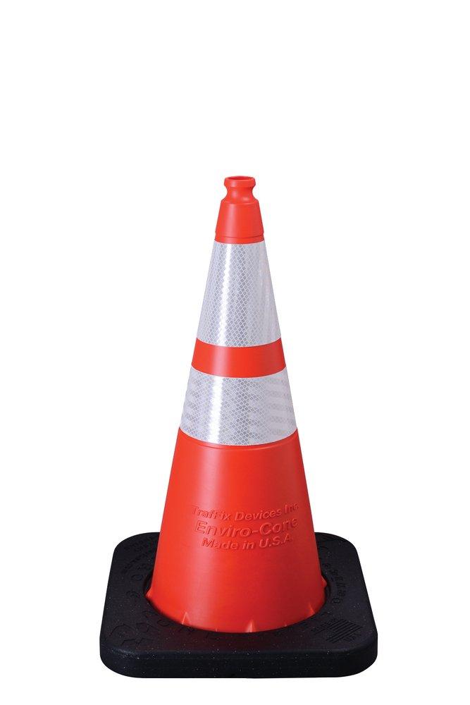 VizCon Safety Orange 28 in. 10 lb. Cone with Reflective Collar 