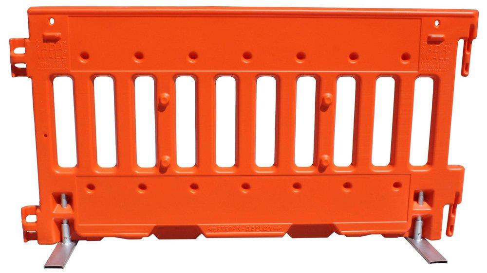 VizCon Orange 38 x 3 in. Pedestrian Wall with Reflective Sheeting 