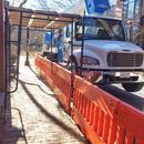 VizCon Orange 38 x 3 in. Pedestrian Wall with Reflective Sheeting 