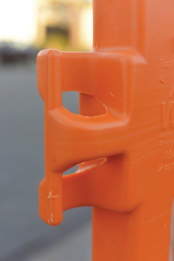 VizCon Orange 38 x 3 in. Pedestrian Wall with Reflective Sheeting 