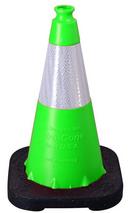 18 in. Lime Cone with Reflective Collar with 3 lb. Black Base
