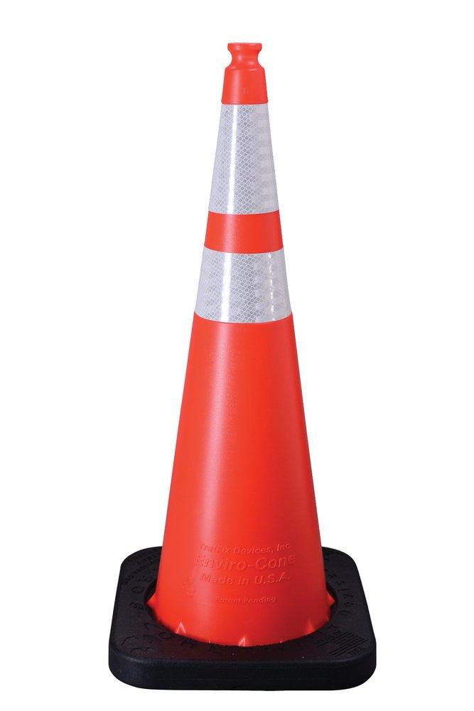 VizCon Safety Orange 36 in. 10 lb. Cone with Reflective Collar 