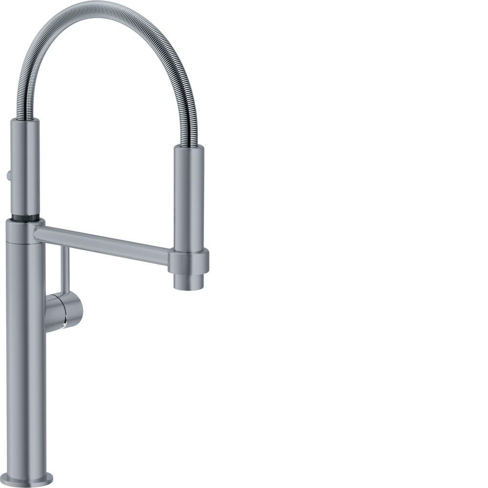 Franke Satin Nickel Single Handle Pull Down Kitchen Faucet 