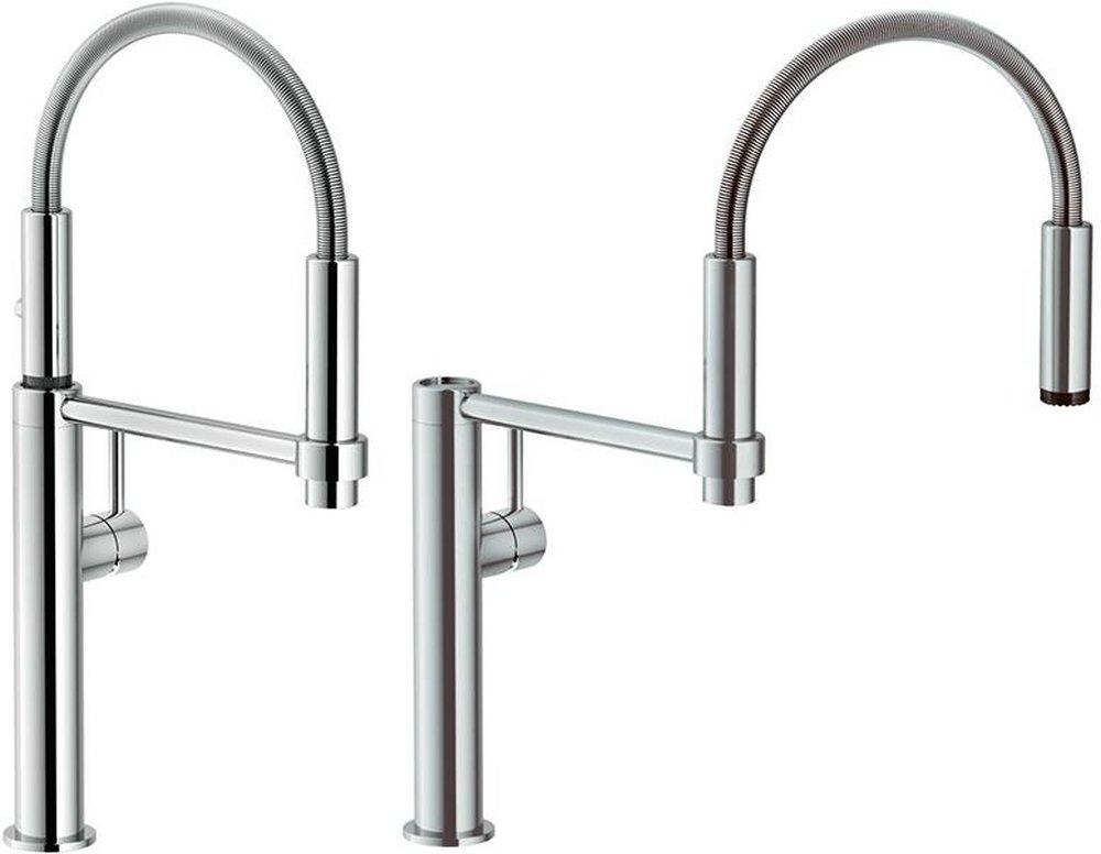 Franke Satin Nickel Single Handle Pull Down Kitchen Faucet 