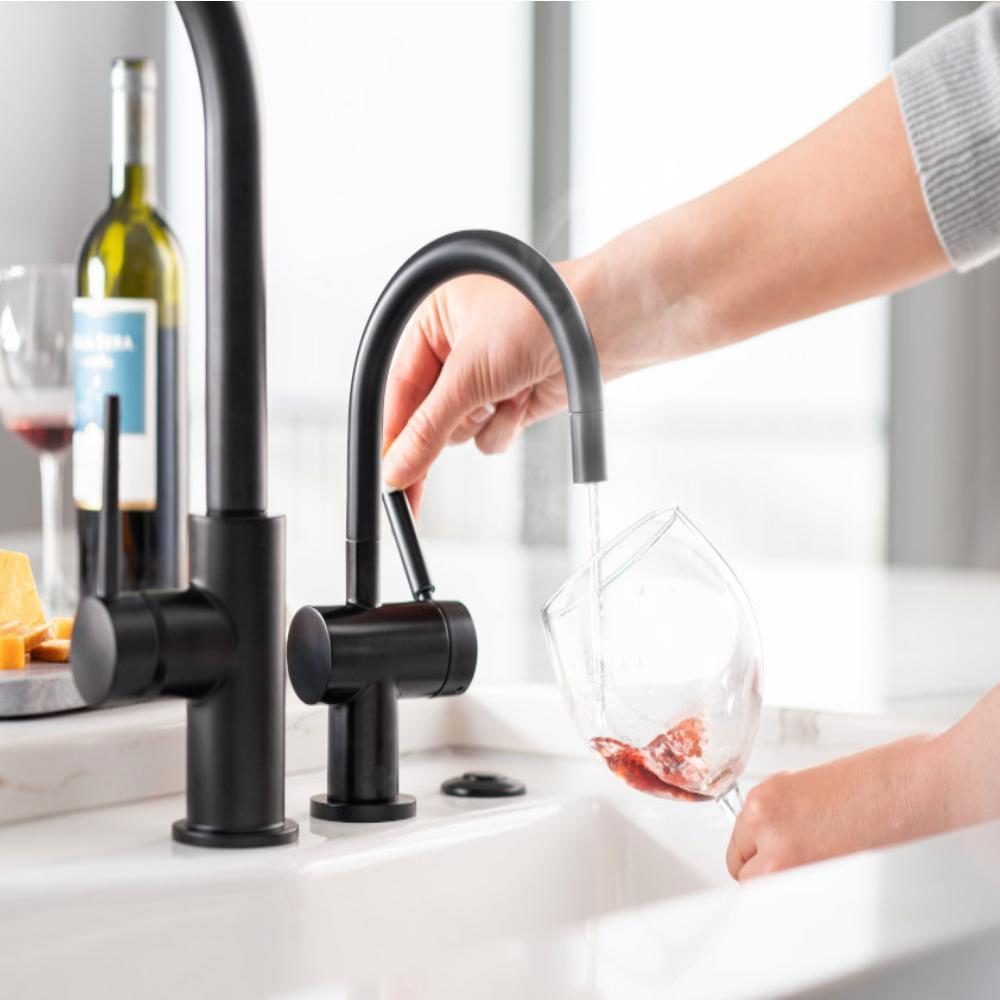 InSinkErator&reg; Matte Black 0.7 gpm 1 Hole Deck Mount Hot Water Dispenser with Single Lever Handle 