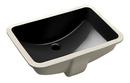 20-7/8 in. Undermount Rectangular Vitreous China Bathroom Sink in Black Black™