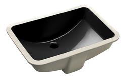 20-7/8 in. Undermount Rectangular Vitreous China Bathroom Sink in Black Black&trade;