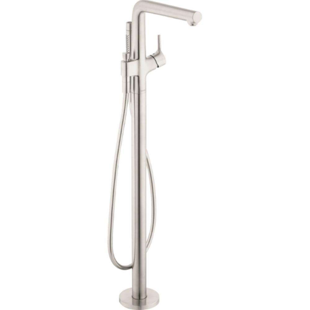 Hansgrohe Brushed Nickel 1.75 gpm Freestanding Tub Filler Trim with Single-Handle and Handshower 