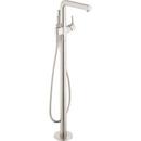 1.75 gpm Freestanding Tub Filler Trim with Single-Handle and Handshower in Brushed Nickel