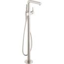 Hansgrohe Brushed Nickel 1.75 gpm Freestanding Tub Filler Trim with Single-Handle and Handshower 