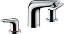 Two Handle Widespread Bathroom Sink Faucet Lever in Chrome