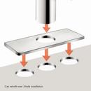 Single Handle Monoblock Bathroom Sink Faucet in Chrome 