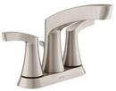 Moen Spot Resist Brushed Nickel Two Handle Centerset Bathroom Sink Faucet Lever Handle 