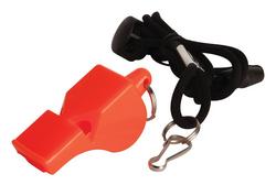 Orange Safety Whistle with Lanyard