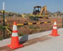 Safety Flag Yellow Cone Bar Extends 53-1/2 - 87-1/2 in. 