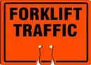 Accuform Orange 10 x 14 in. Cone Forklift Traffic Sign 