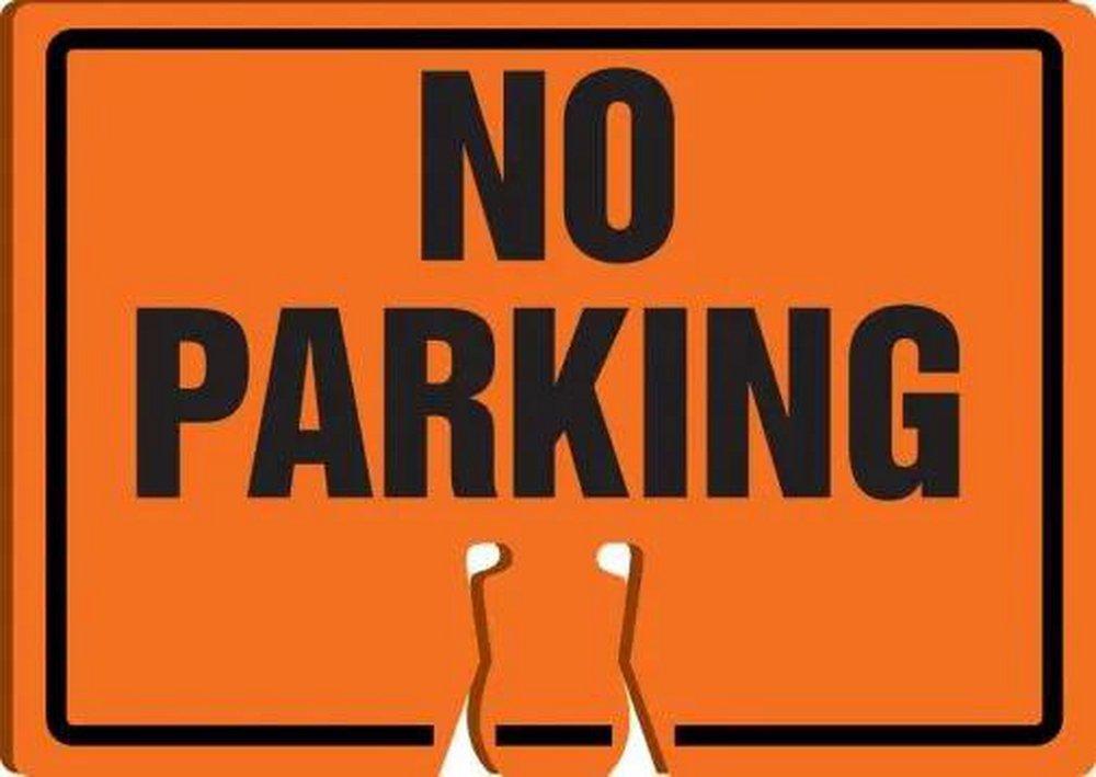 Accuform Orange 10 x 14 in. Cone No Parking Sign 