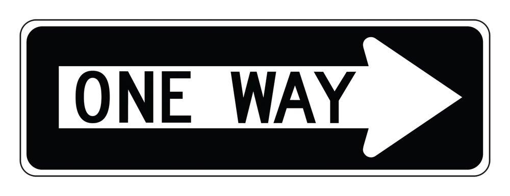Accuform Signs White 12 x 36 in. Engineer Grade One Way Right Arrow Sign 