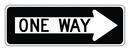 12 x 36 in. Engineer Grade One Way Right Arrow Sign in White