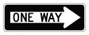Accuform Signs White 12 x 36 in. Engineer Grade One Way Right Arrow Sign 