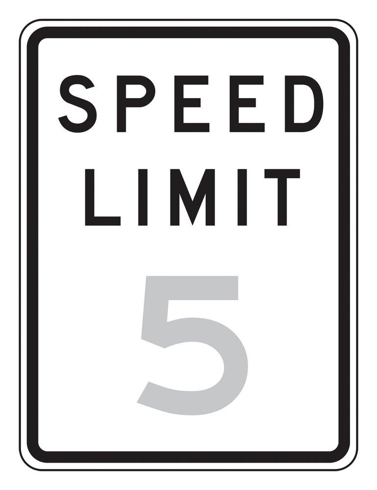Accuform Signs White 24 x 18 in. Engineer Grade Speed Limit 15 Sign 