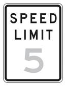 24 x 18 in. Engineer Grade Reflective Aluminum Sign in White - SPEED LIMIT 15