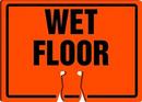 Accuform Orange 10 x 14 in. Cone Wet Floor Sign 