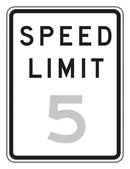 18 x 12 in. Engineer Grade Reflective Aluminum Sign in White - SPEED LIMIT 10