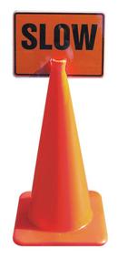 Orange Cone Top Sign 10 x 14 in. - ARROW (Transposable Symbol)