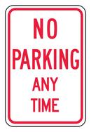 Accuform Signs White 18 x 12 in. Engineer Grade No Parking Any Time Sign 