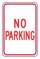 Accuform Signs White 18 x 12 in. Engineer Grade No Parking Sign 