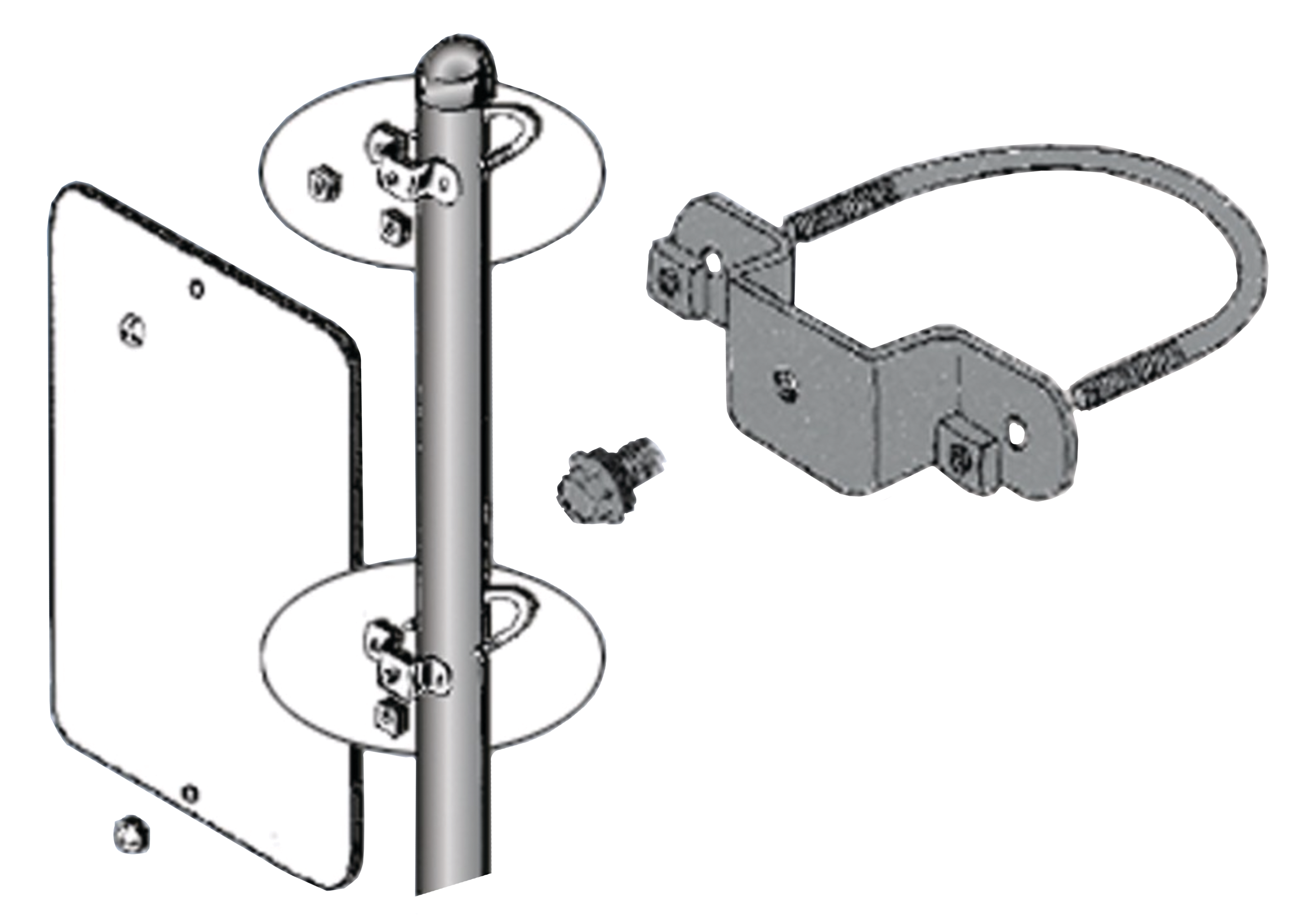 AccuformNMC Clamp U-Bolt Sign Mounting Bracket 