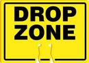 Accuform Yellow 10 x 14 in. Cone Drop Zone Sign 