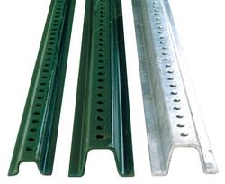 Standard Weight Green Finish U-Channel Post 6 ft. Steel