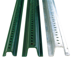 Standard Weight Green Finish U-Channel Post 6 ft. Steel