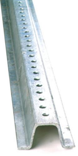 Standard Weight Galvanized Finish U-Channel Post 8 ft. Steel