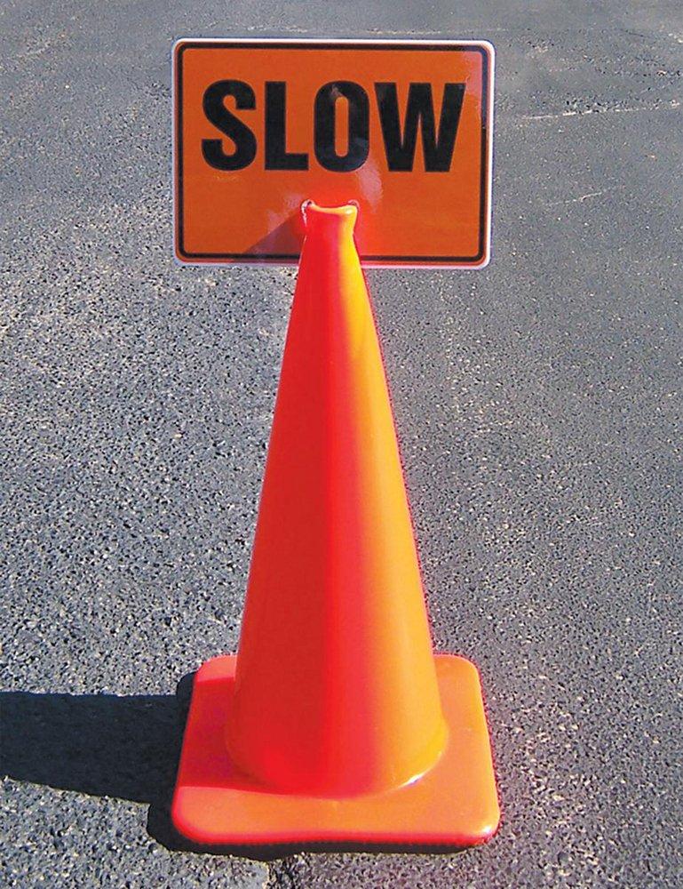 Accuform Orange 10 x 14 in. Cone Detour Sign 