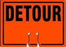 Accuform Orange 10 x 14 in. Cone Detour Sign 
