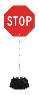Accuform Signs White Steel Portable Sign Stand with Rubber Base 