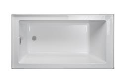 66 in. x 32 in. Soaker Alcove Bathtub with Right Drain in White
