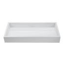 MTI Whirlpools&reg; White Matte 39-1/2 x 14-1/2 in. 1-Bowl Undermount Solid Stone Rectangular Lavatory Sink with Rear Center Drain 