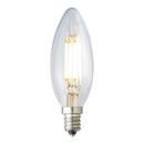 3.5W Torpedo Candelabra E-12 Base 2700 Kelvin Dimmable 120V with Clear Glass