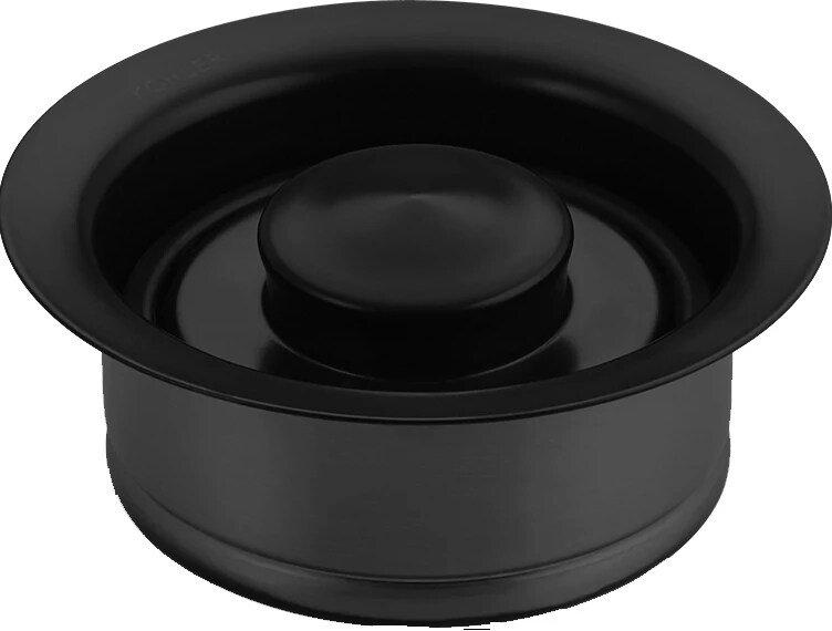 KOHLER Matte Black 1-5/8 x 4-7/16 in. Metal Disposal Flange and Stopper 